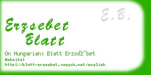 erzsebet blatt business card